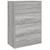 Pack 2 Uds Aparador | Armario De Cocina | Buffet De Salónes Madera De Ingeniería Gris Sonoma 60x31x84 Cm Cfw738367