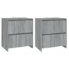 Pack 2 Uds Aparador | Armario De Cocina | Buffet De Salónes Madera De Ingeniería Gris Sonoma 70x41x75 Cm Cfw738371