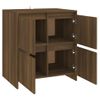 Pack 2 Uds Aparador | Armario De Cocina | Buffet De Salónes Madera De Ingeniería Marrón Roble 70x41x75 Cm Cfw738385