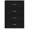 Pack 2 Uds Aparador | Armario De Cocina | Buffet De Salónes Madera De Ingeniería Negro 60x31x84 Cm Cfw738396