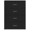 Pack 2 Uds Aparador | Armario De Cocina | Buffet De Salónes Madera De Ingeniería Negro 60x39x80 Cm Cfw738399