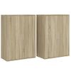 Pack 2 Uds Aparador | Armario De Cocina | Buffet De Salónes Madera De Ingeniería Roble Sonoma 60x31x84 Cm Cfw738427