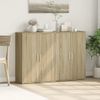 Pack 2 Uds Aparador | Armario De Cocina | Buffet De Salónes Madera De Ingeniería Roble Sonoma 60x31x84 Cm Cfw738427