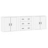 3 Uds Aparador | Armario De Cocina | Buffet De Salónes Madera Contrachapada Blanco Cfw738450