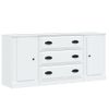 3 Uds Aparador | Armario De Cocina | Buffet De Salónes Madera Contrachapada Blanco Brillo Cfw738474