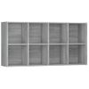 Estantería/aparador | Armario De Cocina | Buffet De Salón Madera Contrachapada Gris 66x30x130 Cm Cfw761348