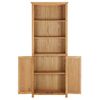 Estantería | Librería | Armario De Libros Con 2 Puertas De Madera Maciza De Roble 70x30x180 Cm Cfw760220