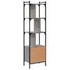 Estantería | Librería | Armario De Libros Con Puerta Madera Gris Sonoma 44,5x30x154,5 Cm Cfw760227