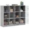 Estantería | Librería | Armario De Libros Con Puertas Madera Gris Sonoma 136x37x109 Cm Cfw760244