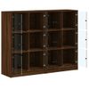 Estantería | Librería | Armario De Libros Con Puertas Madera Marrón Roble 136x37x109 Cm Cfw760249