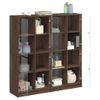 Estantería | Librería | Armario De Libros Con Puertas Madera Marrón Roble 136x37x142 Cm Cfw760250