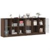 Estantería | Librería | Armario De Libros Con Puertas Madera Marrón Roble 204x37x75 Cm Cfw760252