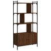 Estantería | Librería | Armario De Libros Con Puertas Madera Marrón Roble 76,5x30x154,5 Cm Cfw760253