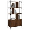 Estantería | Librería | Armario De Libros Con Puertas Madera Marrón Roble 76,5x30x154,5 Cm Cfw760253