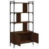 Estantería | Librería | Armario De Libros Con Puertas Madera Marrón Roble 76,5x30x154,5 Cm Cfw760253