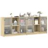 Estantería | Librería | Armario De Libros Con Puertas Madera Roble Sonoma 204x37x75 Cm Cfw760262