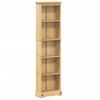 Estantería | Librería | Armario De Libros Corona Madera Maciza De Pino 46x20x170 Cm Cfw760287