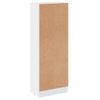 Estantería | Librería | Armario De Libros De 3 Niveles Madera Blanco Brillo 40x24x109 Cm Cfw760337