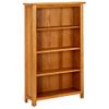 Estantería | Librería | Armario De Libros De 4 Niveles De Madera Maciza De Roble 70x22x110 Cm Cfw760401