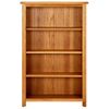 Estantería | Librería | Armario De Libros De 4 Niveles De Madera Maciza De Roble 70x22x110 Cm Cfw760401