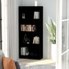 Estantería | Librería | Armario De Libros De 4 Niveles Madera Contrachapada Negra 60x24x142 Cm Cfw760410