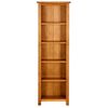 Estantería | Librería | Armario De Libros De 5 Niveles De Madera Maciza De Roble 45x22x140 Cm Cfw760464