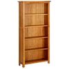 Estantería | Librería | Armario De Libros De 5 Niveles De Madera Maciza De Roble 70x22x140 Cm Cfw760465