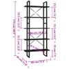 Estantería | Librería | Armario De Libros De 5 Niveles Madera De Ingeniería Negra 80x30x175 Cm Cfw760484