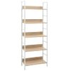 Estantería | Librería | Armario De Libros De 5 Niveles Madera Ingeniería Roble 60x27,6x158,5cm Cfw760491