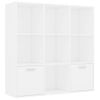 Estantería | Librería | Armario De Libros De Madera Contrachapada Blanco 98x30x98 Cm Cfw760613