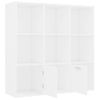 Estantería | Librería | Armario De Libros De Madera Contrachapada Blanco 98x30x98 Cm Cfw760613