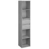 Estantería | Librería | Armario De Libros De Madera Contrachapada Gris Sonoma 36x30x171 Cm Cfw760626