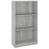 Estantería | Librería | Armario De Libros De Madera Contrachapada Gris Sonoma 60x24x109 Cm Cfw760629