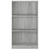 Estantería | Librería | Armario De Libros De Madera Contrachapada Gris Sonoma 60x24x109 Cm Cfw760629