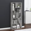 Estantería | Librería | Armario De Libros De Madera Contrachapada Gris Sonoma 67x24x161 Cm Cfw760630