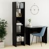 Estantería | Librería | Armario De Libros De Madera Contrachapada Negro 40x35x180 Cm Cfw760633