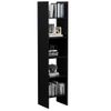 Estantería | Librería | Armario De Libros De Madera Contrachapada Negro 40x35x180 Cm Cfw760633