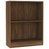 Estantería | Librería | Armario De Libros De Madera Contrachapada Roble Marrón 60x24x74,5 Cm Cfw760644