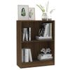 Estantería | Librería | Armario De Libros De Madera Contrachapada Roble Marrón 60x24x74,5 Cm Cfw760644