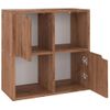 Estantería | Librería | Armario De Libros De Madera De Ingeniería Marrón Roble 60x27,5x59,5cm Cfw760666