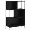 Estantería | Librería | Armario De Libros De Madera De Ingeniería Negra 72x28x109 Cm Cfw760674