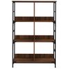 Estantería | Librería | Armario De Libros De Madera Ingeniería Marrón Roble 78,5x33x117,5 Cm Cfw760699