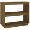 Estantería | Librería | Armario De Libros De Madera Maciza De Pino Marrón Miel 80x35x71 Cm Cfw760726