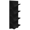 Estantería | Librería | Armario De Libros De Pared 4 Niveles Negro 33x16x90 Cm Cfw760744