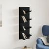 Estantería | Librería | Armario De Libros De Pared 4 Niveles Negro 33x16x90 Cm Cfw760744