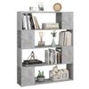 Estantería | Librería | Armario De Libros Divisor De Espacios Gris Hormigón 100x24x124 Cm Cfw760828