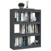 Estantería | Librería | Armario De Libros Divisor De Espacios Madera Pino Gris 100x30x103 Cm Cfw760833