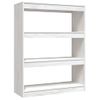 Estantería | Librería | Armario De Libros Divisor Madera Maciza Pino Blanco 100x30x103 Cm Cfw760842