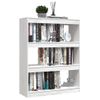 Estantería | Librería | Armario De Libros Divisor Madera Maciza Pino Blanco 100x30x103 Cm Cfw760842