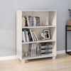 Estantería | Librería | Armario De Libros Hamar Madera Maciza De Pino Blanca 85x35x112 Cm Cfw760869